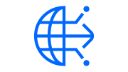 Digital transformation Icon RGB Impact Blue